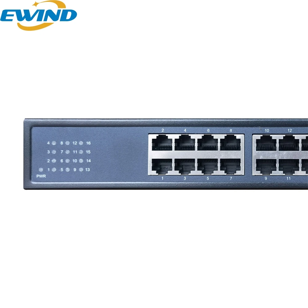 Imagem -02 - Ewind-switch Ethernet 16 Portas 100 1000mbps Switch de Rede Full-duplex para Câmera ip sem Fio ap ai Inteligente