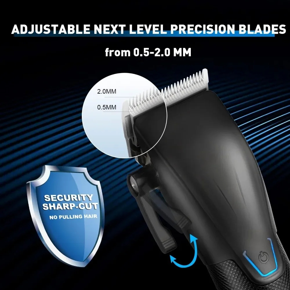 Professional Hair Clippers and Trimmer Kit for Men, Barber Clipper Set Cordless Hair Cutting, Beard Trimmer Grooming Haircut Kit