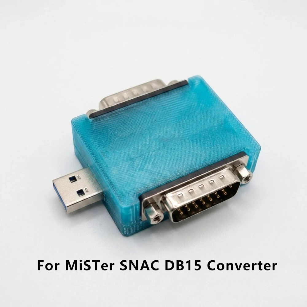 For MiSTer SNAC NEO DB15 Adapter Gaming Converter Dual Port with 3D Printed Case Protective