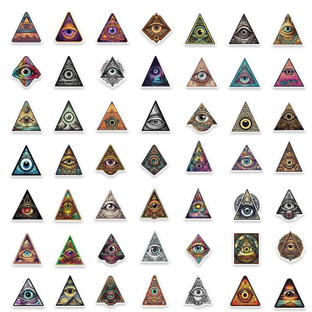 10/30/50pcs Gothic All Seeing Eye Graffiti Stickers Decals Skateboard Motorcycle Laptop Phone Car Cool Waterproof Sticker Toys