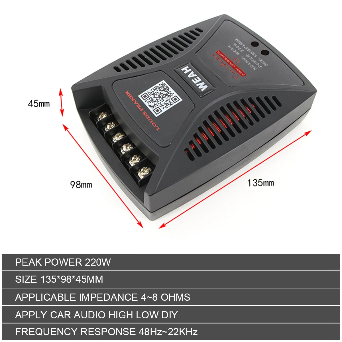 Altavoz profesional de alta potencia, divisor de frecuencia de filtro de coche, Audio cruzado, agudos, Alto y bajo, Independiente