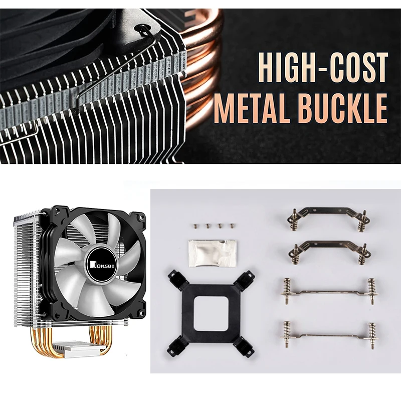 JONSBO CR1400 COLOR CPU Cooler, 92mm PWM Fan CPU Cooler, 4 Heat Pipe High 126mm Air Cooler Tower Radiator dla Intel LGA1700 AM5 — zdjęcie 7