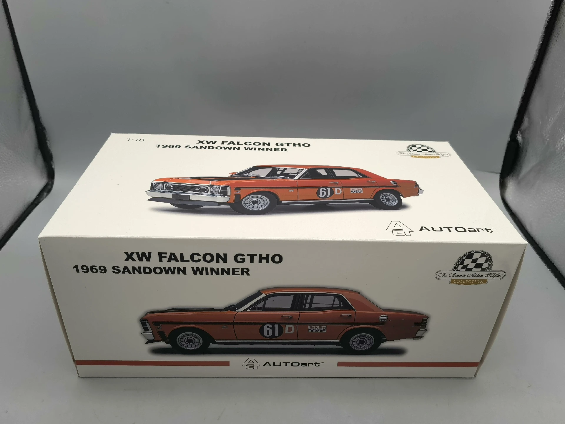 Autoart 1:18 FALCON XW GTHO 1969 SANDOWN WINNER # Simulação 61D Edição Limitada Todo Aberto Liga de Metal Estático Modelo de Carro Brinquedo Presente