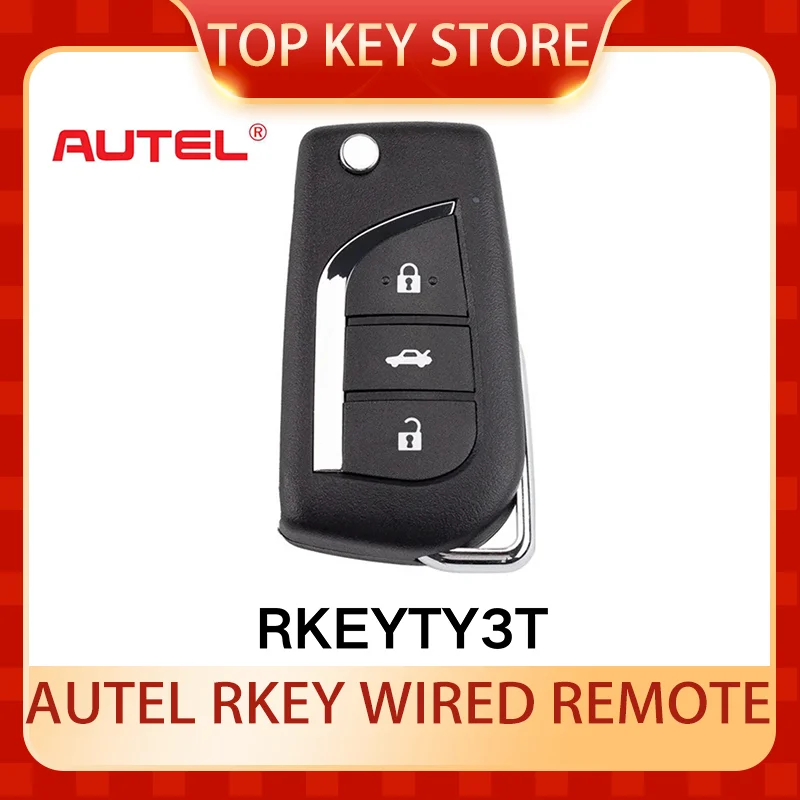 Autel Wired Remote Key RKEYTY002AL Universal Remote Keys RKEYTY2 With Program Wire Cable For XP400Pro XP200 KM100