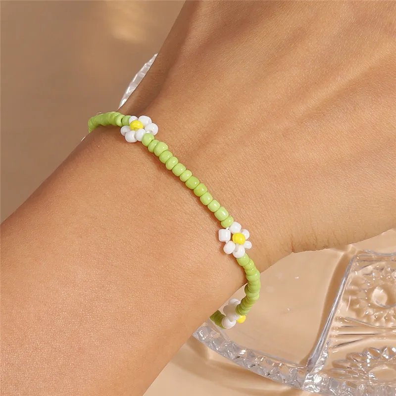 1PC Handgemachte Böhmische Freundschaft Armband Ethnische Bunte Seed Bead Blumen Charm Armband Für Frauen Kinder Strand Party Geschenke – Detail 11