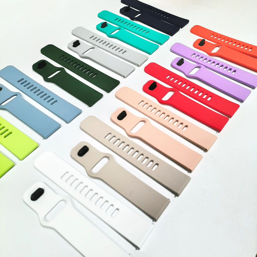 22 مللي متر 20 مللي متر سيليكون حزام ل Garmin Forerunner 165 265 255 حزام (استيك) ساعة Vivoactive 5 4/نشط 5/Venu 3 2 سوار كوريا معصمه