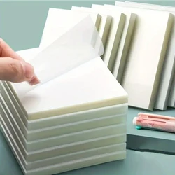 50Sheets/pcs Transparent Memo Pad Waterproof Sticky Note Pad Self-adhesive Notepad Stationery Memo Pad Marker Label