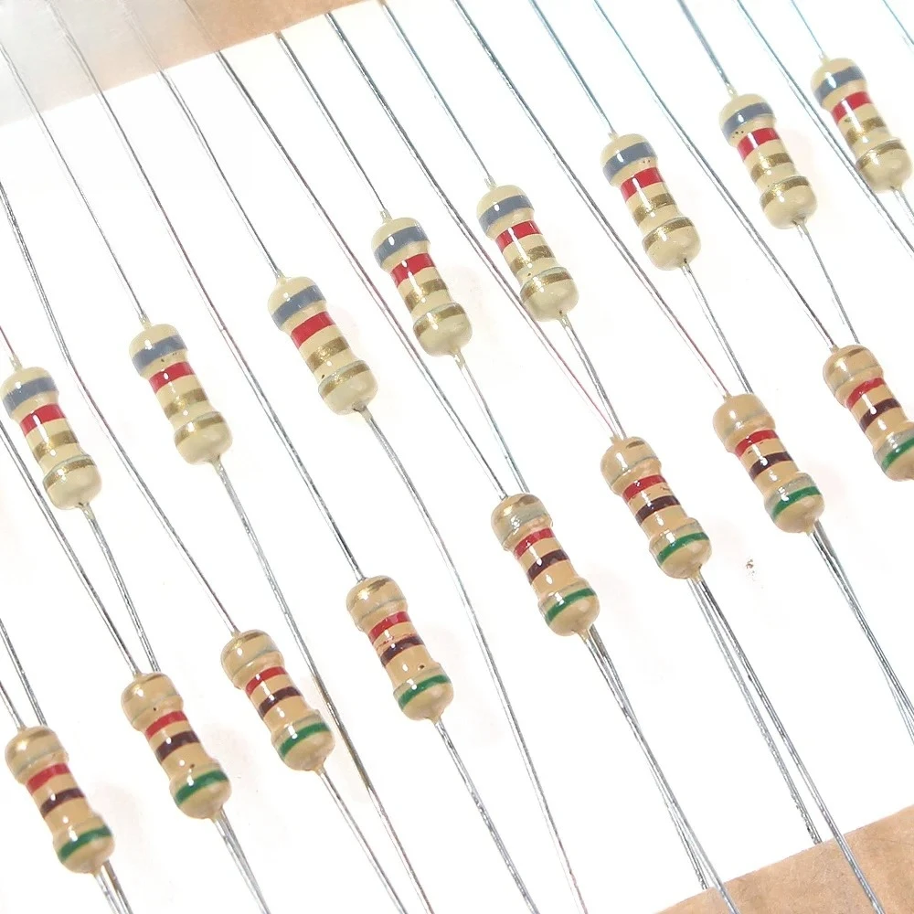 560/1000PCS 0.25W Carbon Film Resistor Assortment Kit 1Ω To10MΩ 2.2Ω To 2.2MΩ 5% Electronics Components Pack for DIY Projects