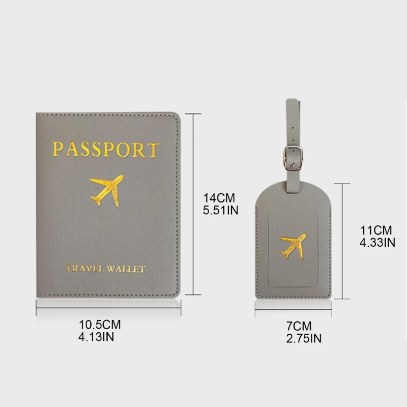 PU หนัง Passport Cover ผู้ถือกระเป๋าเดินทางสำหรับหญิงกระเป๋าเดินทางผู้ชายคนรักแฟชั่นคู่งานแต่งงานของขวัญ