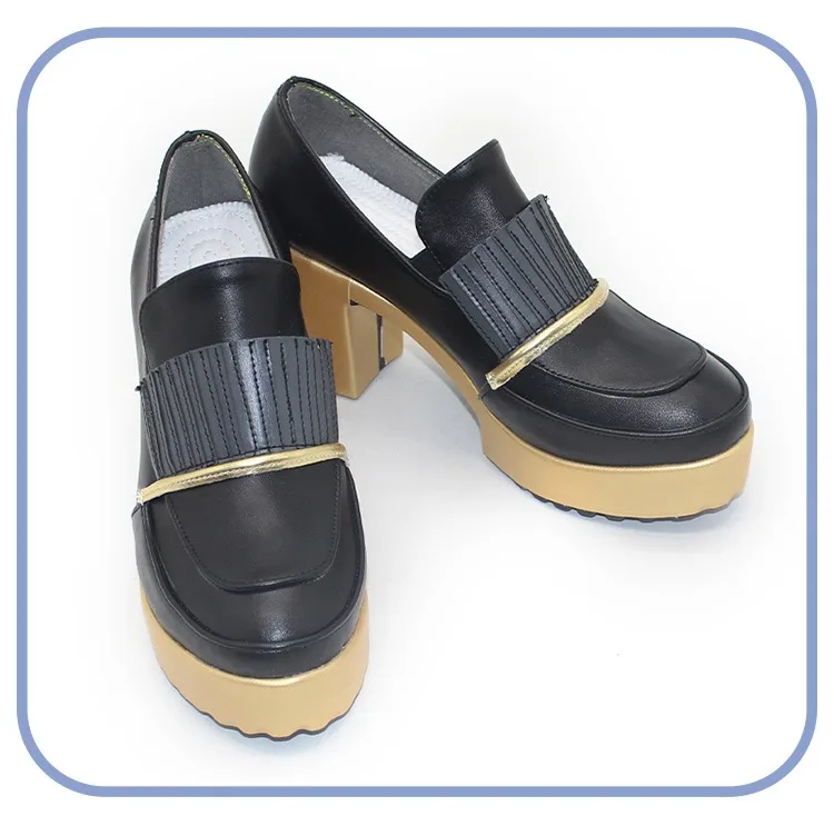 Vtuber Kanae 코스프레 신발 애니메이션 액세서리 코스프레 소품 PU 가죽 신발 할로윈 카니발 부츠 맞춤 제작