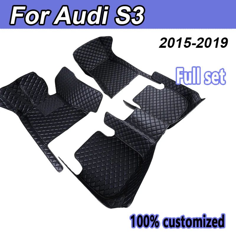 

Автомобильные коврики для Audi S3 2019 2018 2017 2016 2015, водонепроницаемые автомобильные коврики, автомобильный Стайлинг, пользовательские аксессуары, автомобильные коврики