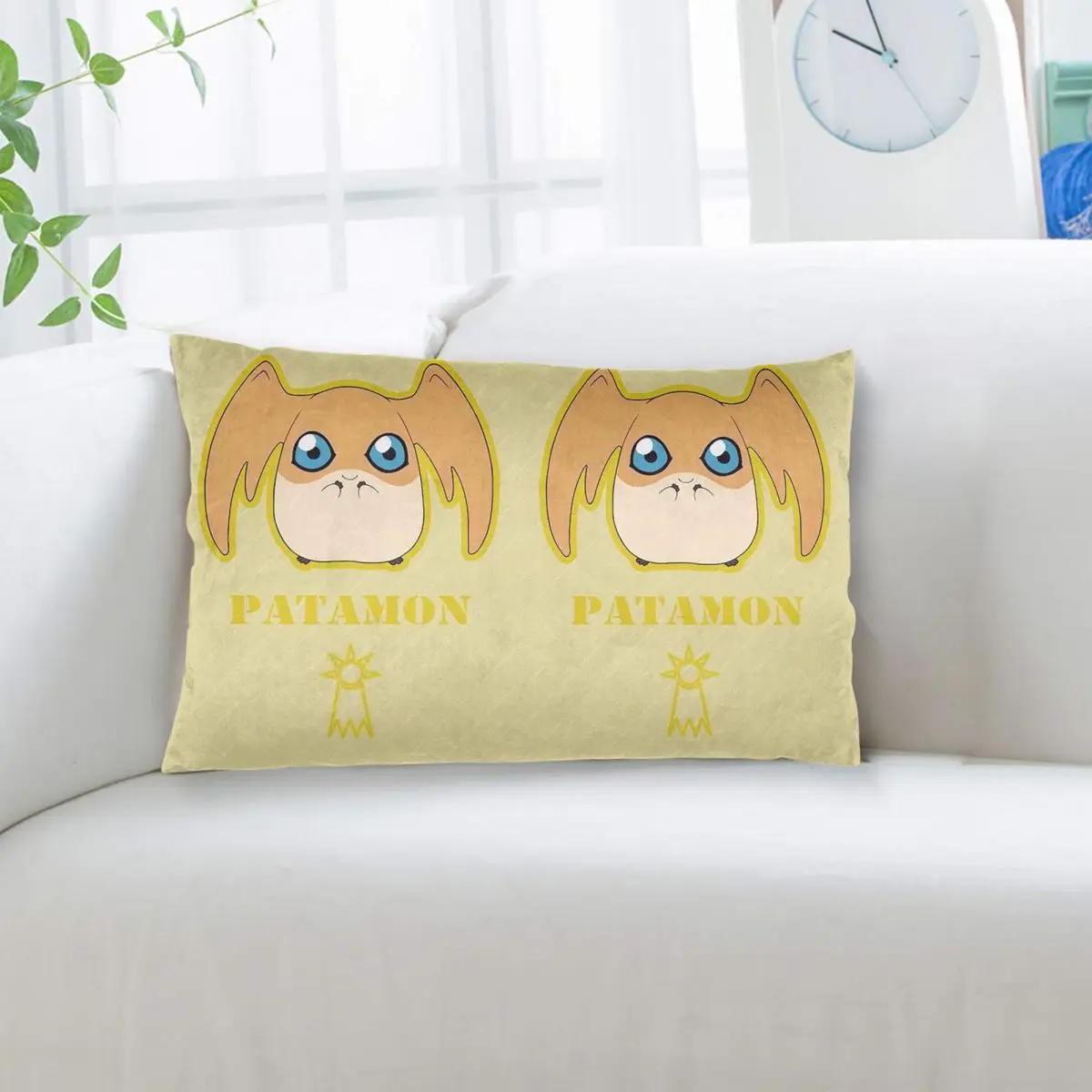 Anime Digimon Patamon Rectangle Pillowcase Cushion Cover Decor Bedroom Bed Home Comfort Throw Pillow