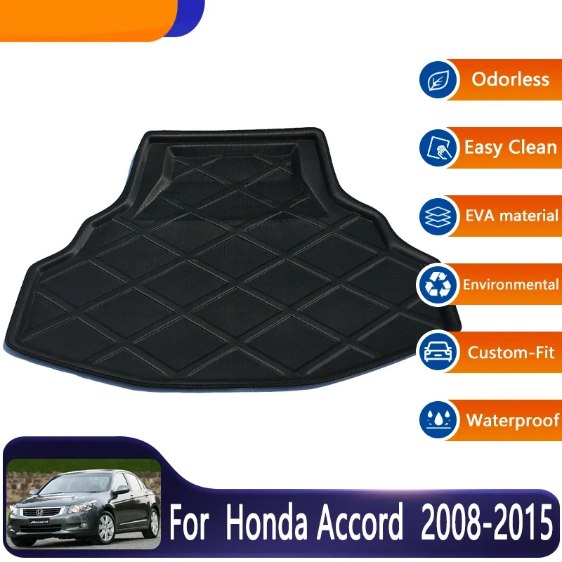 Car Trunk Pad For Honda Accord 8th Gen MK8 2008~2015 2012 Car Storage Pads Floor EVA Material Easy Clean Trunk Mats Accessories