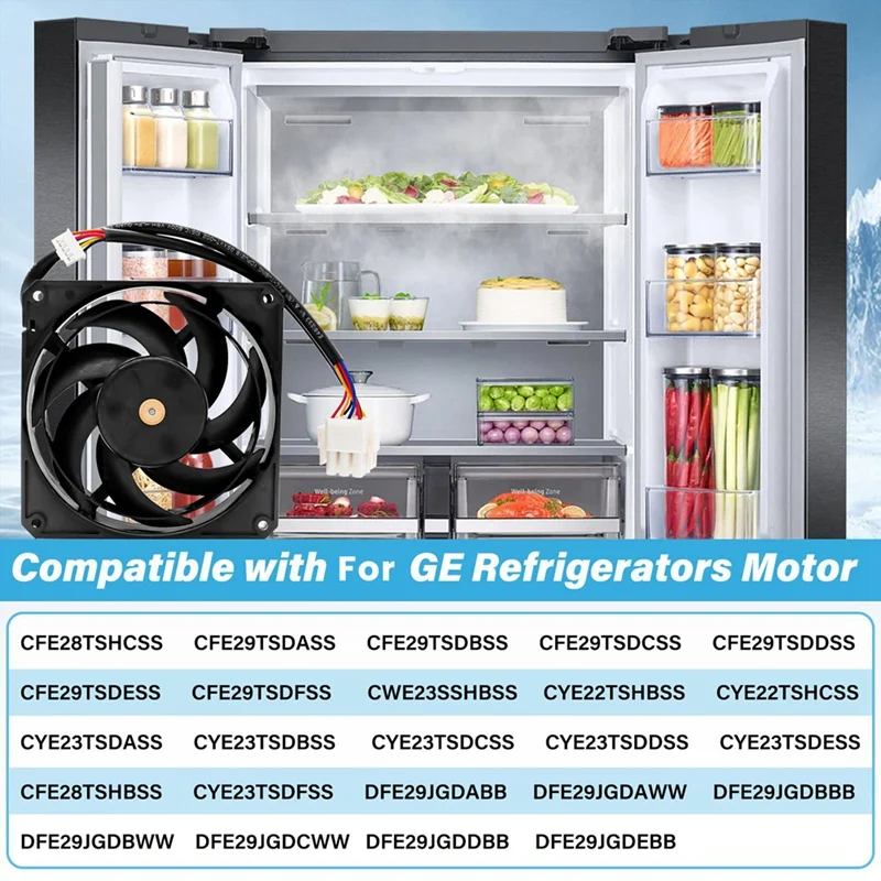ABGR-WR60X10358 WR60X10339 Réfrigérateur Condenseur Ventilateur Pour Réfrigérateur GE GNE26GSDDSS GNE26GSDFSS GNE26GMDBES GNE26GGDBBB