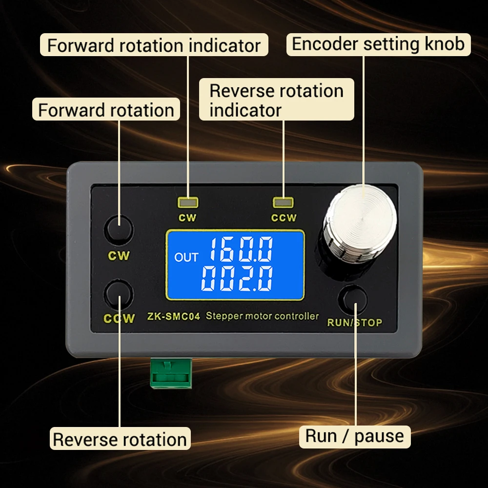 

SMC04 High Power Stepper Motor Drive 42 57 86 Stepper Motor Controller Forward Reverse Control TTL Serial Communication