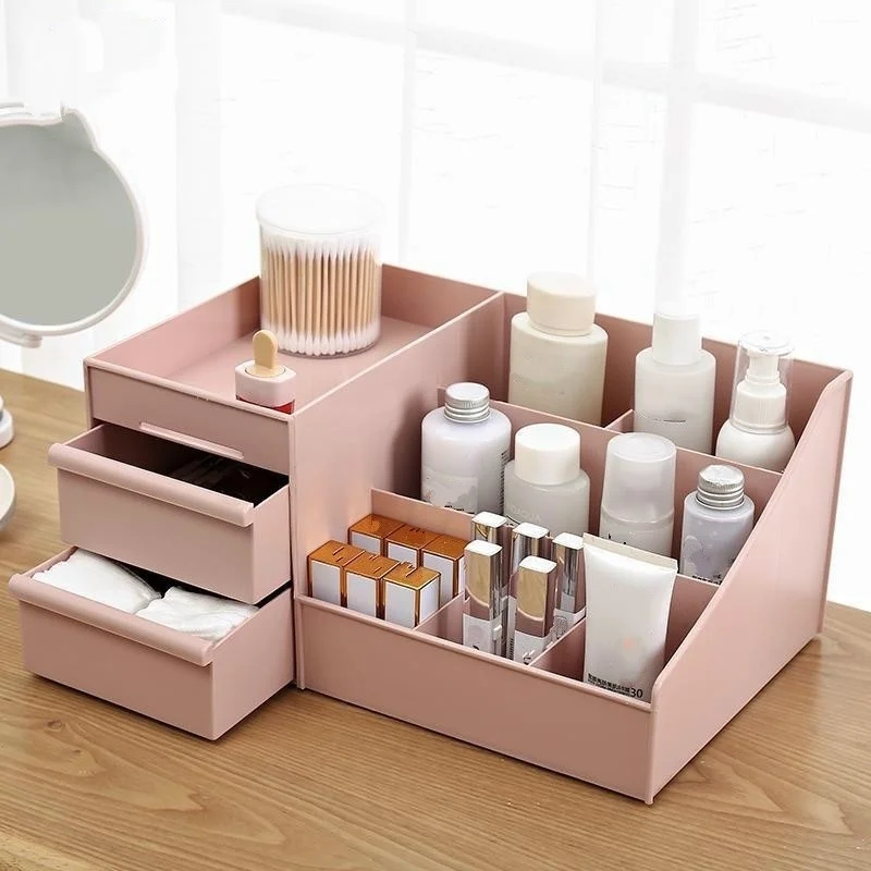 Makeup Organizer for Cosmetic Large Capacity Cosmetic Storage Box Desktop Jewelry Nail Polish Makeup Drawer Container