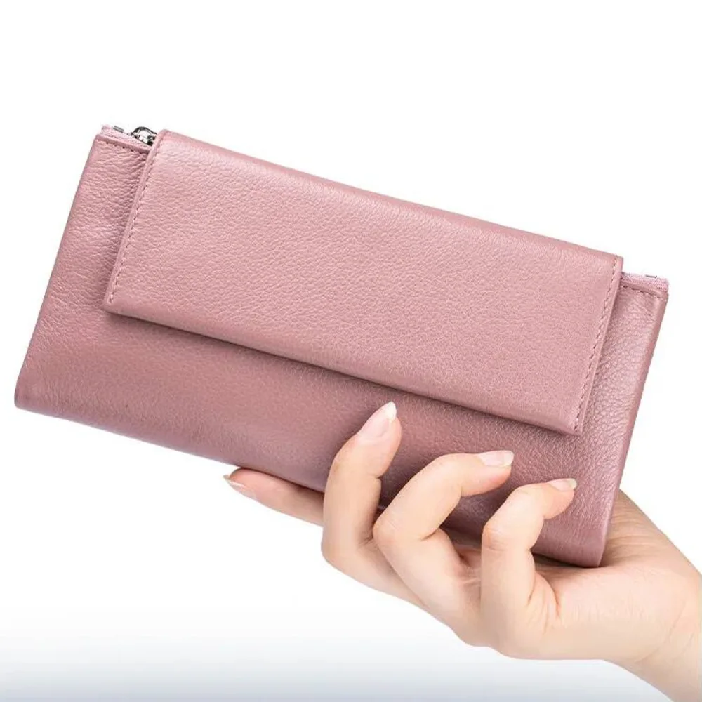 Brand Lady Purse Phone Bag Clutch Bag New Women's Long Wallet Large Capacity Genuine Leather Multifunctional Purse Female