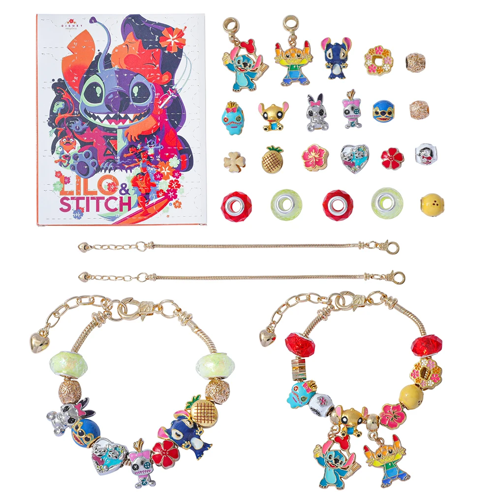 Disney Lilo & Stitch Avvento Sorpresa Scatola cieca Fascino carino Ciondolo punto fai da te Figura anime per regali di giocattoli di moda di compleanno