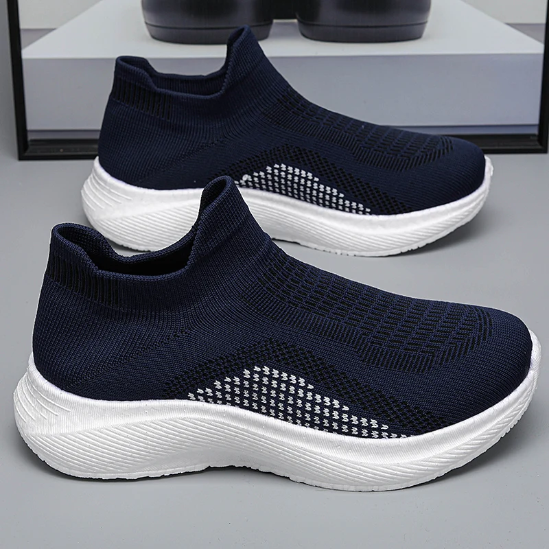 Women Men Sneakers Summer Breathable Mesh Sock Shoes Outdoor Low Top Casual Shoes for Walking Running Slip on Size 36-45