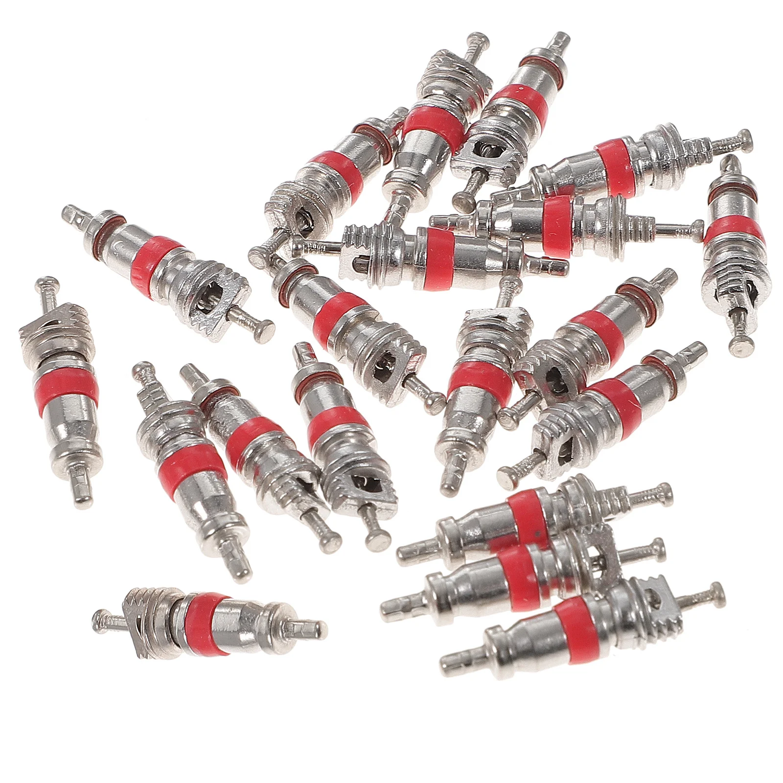

20Pcs Tire Stem Core Replacement Copper Nickel-Plated Heavy Duty Professional Car Truck Motorcycle Bicycle Atv Tyre Valve Core