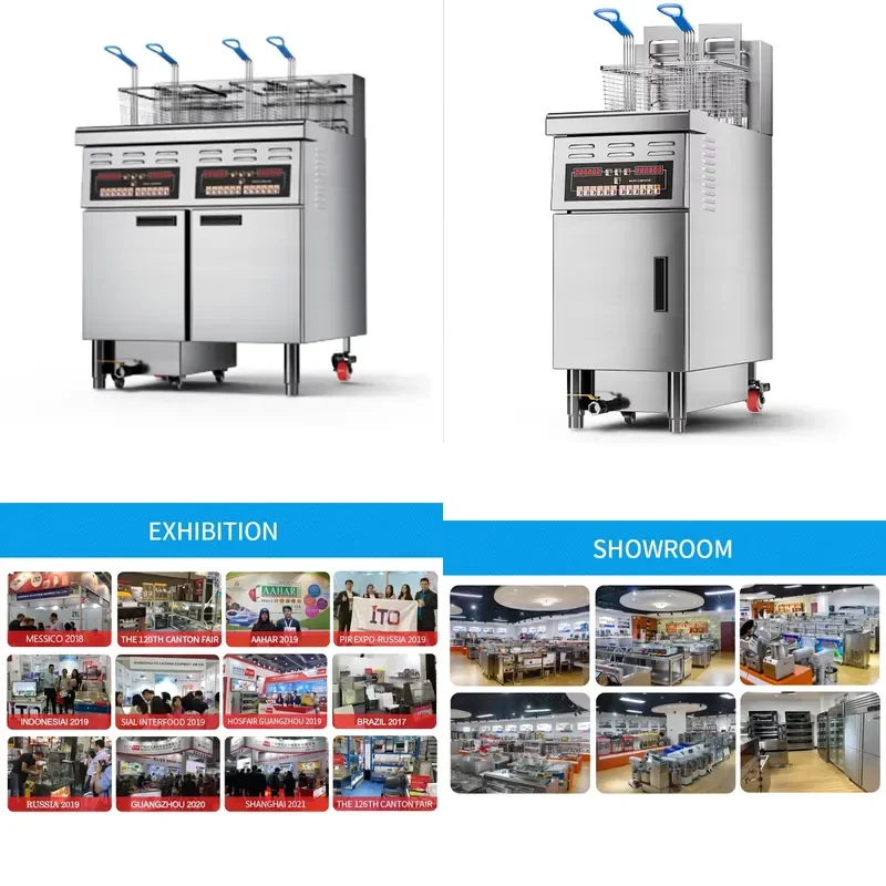 

2026 Commercial Freestanding Auto Lift Fryer Built-in Filtration