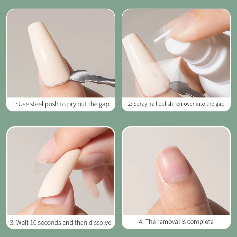 100ml False Nail Tips Solid Adhesives Gel Remover Nail Liquid Easy To Soften Remover Press On Nails Gel Fake Tips Remover Tools