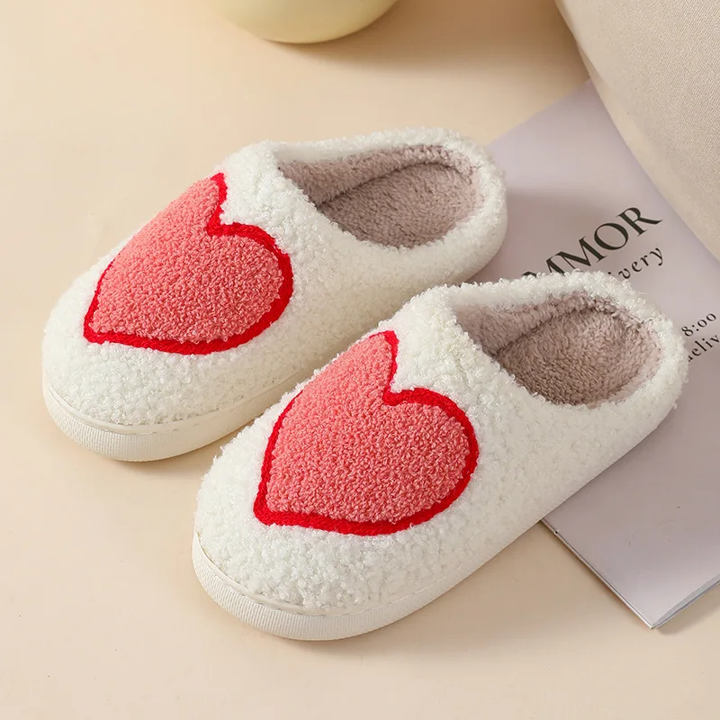 Chaussons de maison courts en peluche pour filles et femmes, chaussures en coton pour dames, moelleux, doux, mignon, chaud, hiver, chambre à