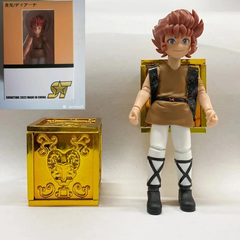 In Stock ST/ShineTime Saint Seiya Myth Cloth EX Aries Mu KiKi Gold Knights of The Zodiac PVC Action Figure Model