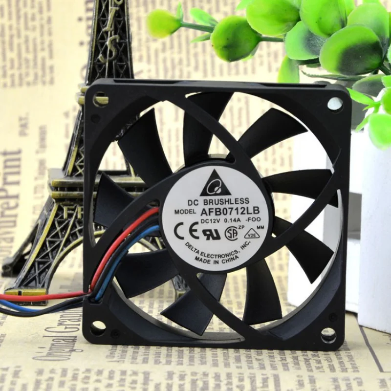 Afb0712lb 12v 0.14a 7015 7cm 3-wire computer CPU cooling ball fan