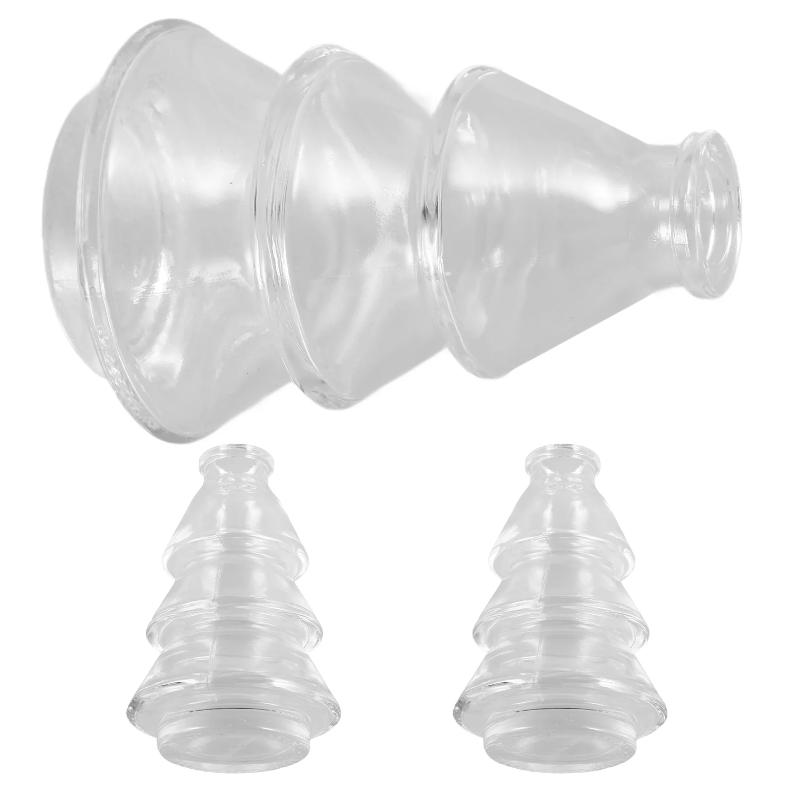 

3Pcs Transparent Glass Vases Modern Minimalist Design Small Vase for Hydroponic Plant Growth Cute Christmas Tree Shape Home