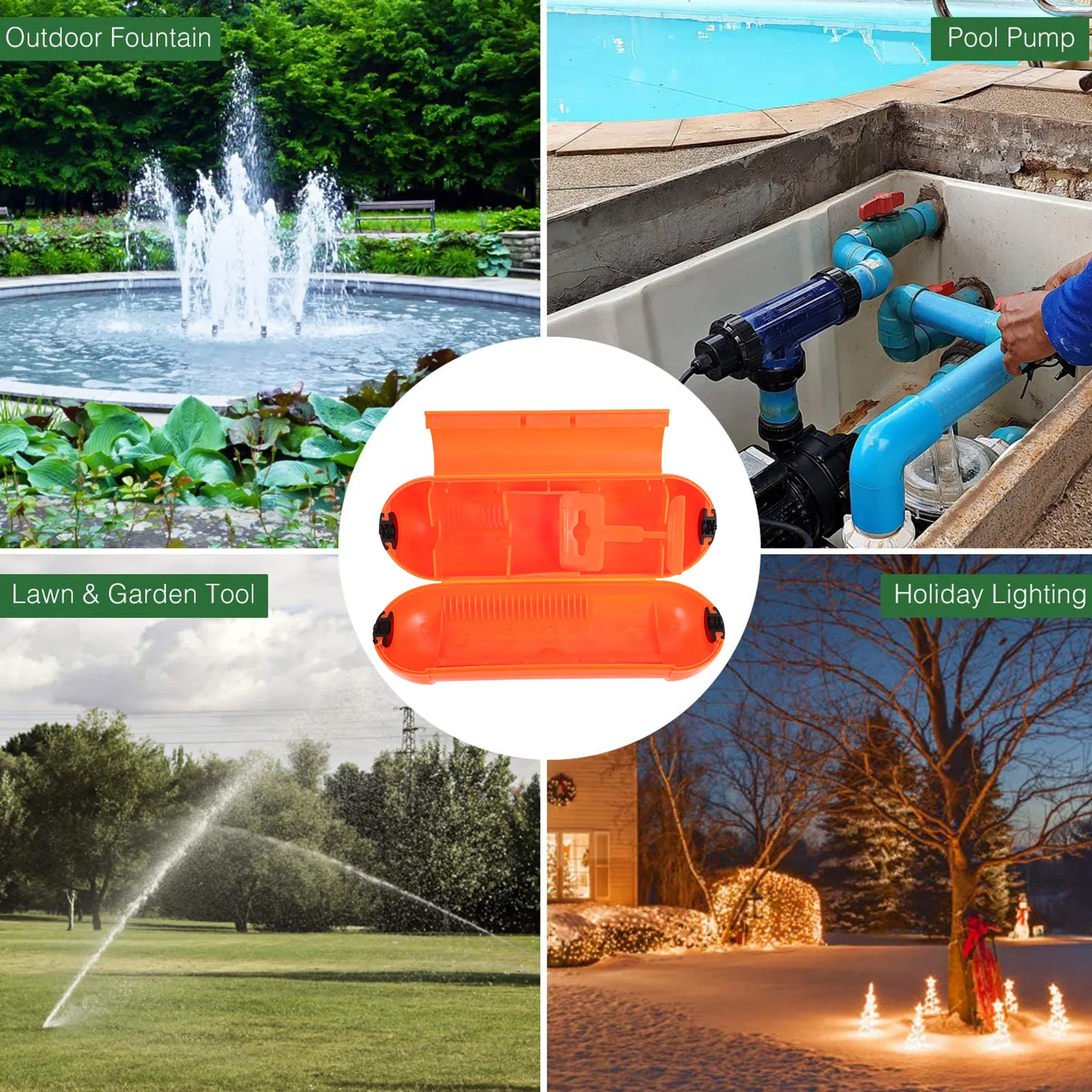 2Pcs Outdoor Waterproof Connection Box Industrial Electrical Extension Cord Safety Seal Cable Cover Uv Resistant Water Dust