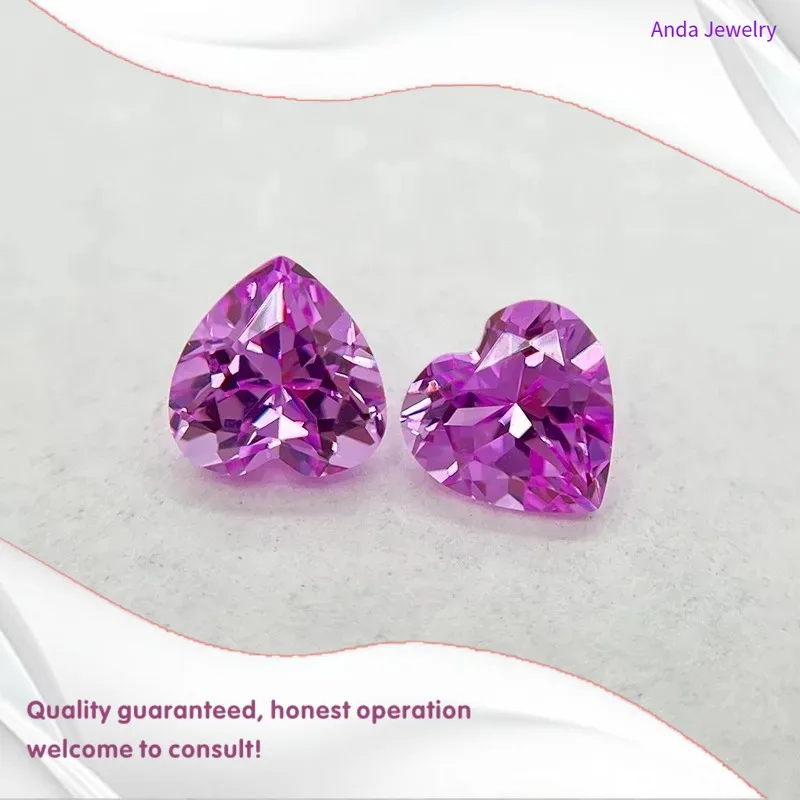 

M-Lab Grown Sapphire Pink Color for Jewel Making DIY Ring Necklace Earrings Main Materials with Certificate