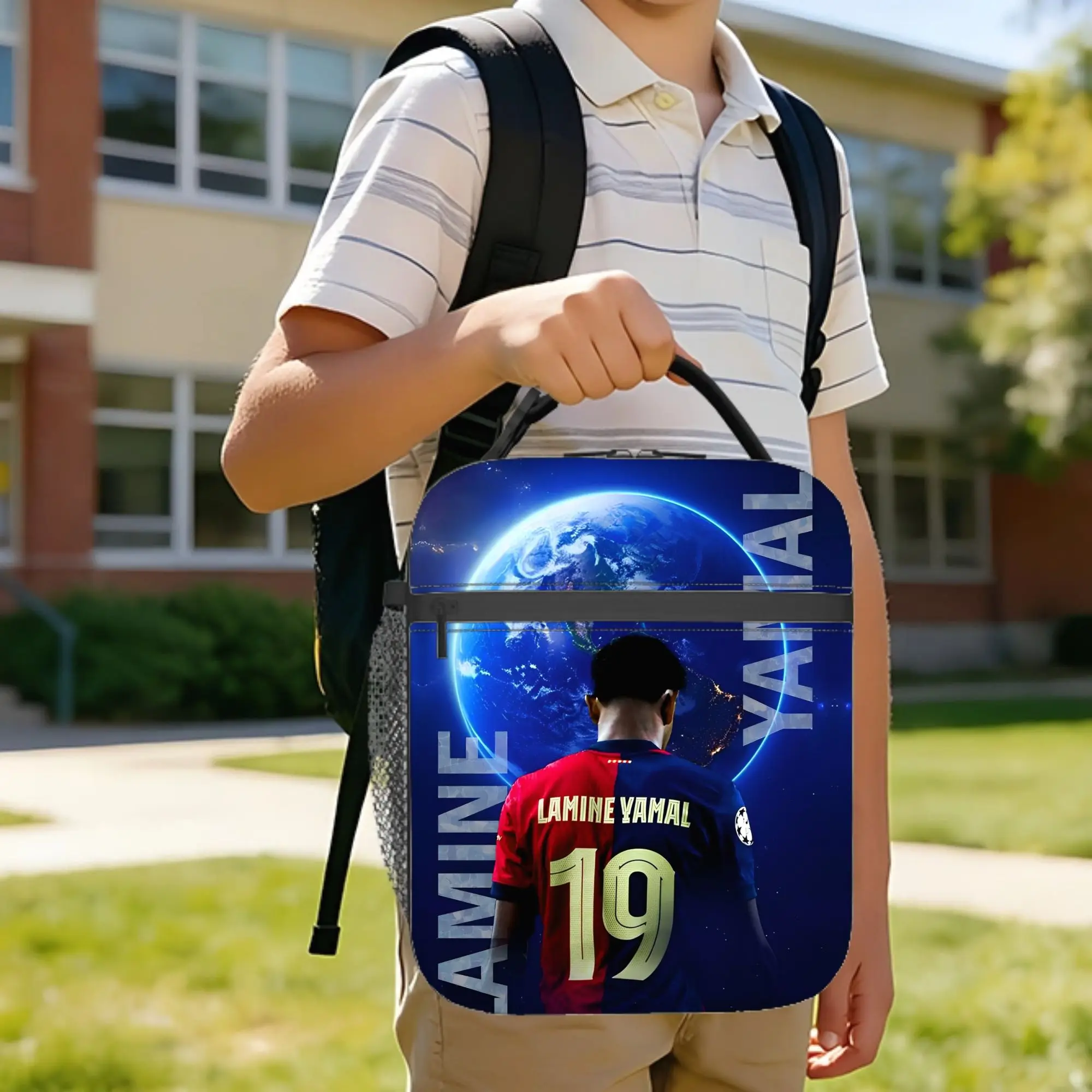 Number 19 Lamine Y-Yamal Insulated Lunch Bag Cooler Bag Reusable,Lunch Container Leakproof Tote Lunch Box Food Storage Bags
