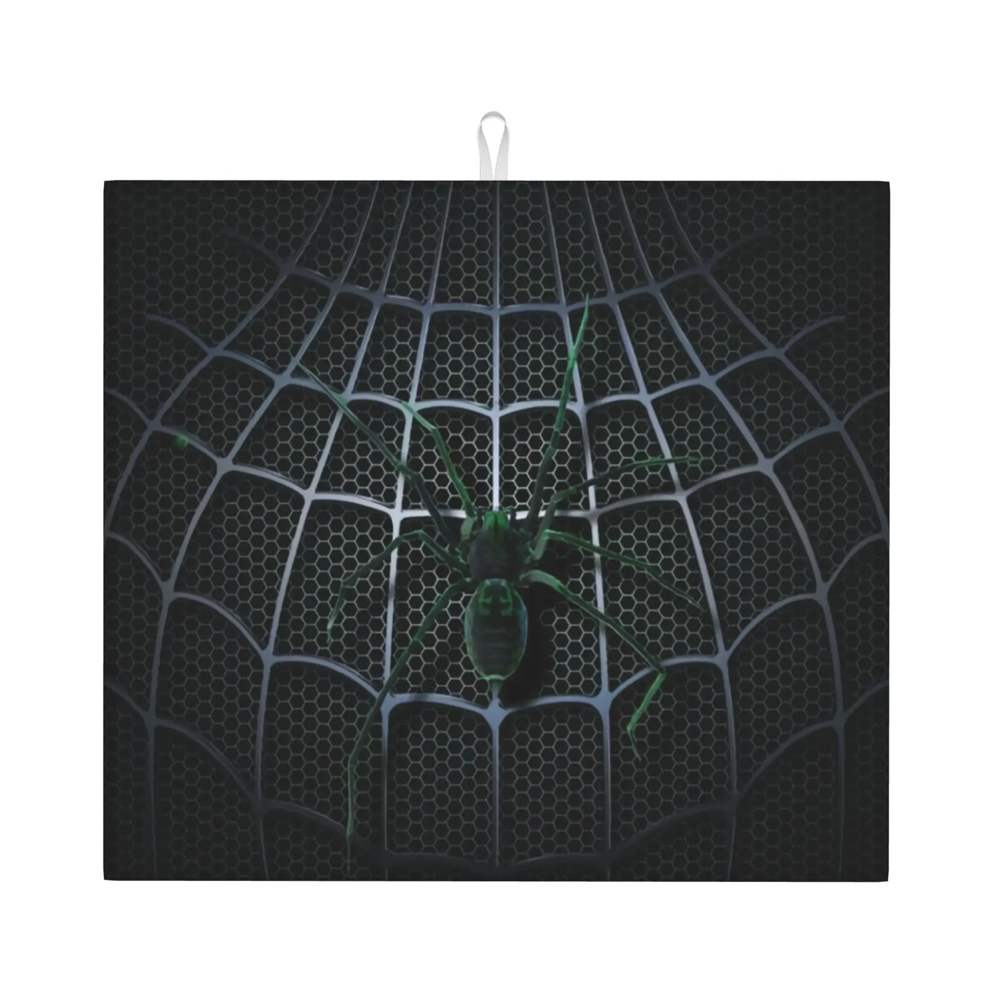 Drying Mat For Kitchen Spider Web Barware Tableware Oil Proof Reusable  Washable Kitchen Sink Drying Pad