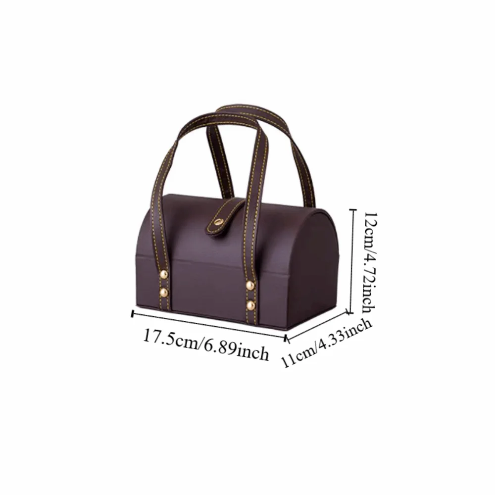 7 مواضع سوار صندوق عرض بولي Leather الجلود الغبار سوار حقيبة التخزين المنظم الإسورة حامل سوار حمل