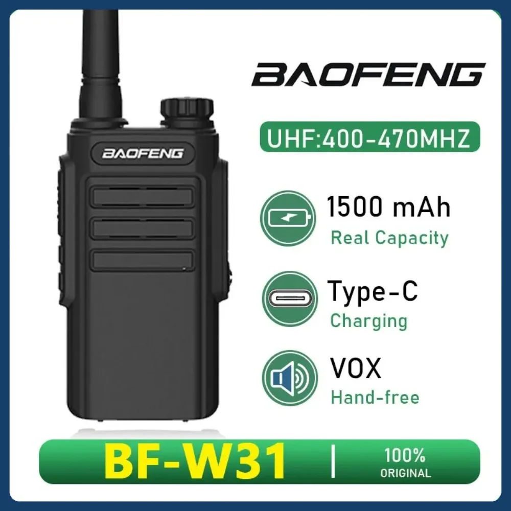 

Baofeng 2 шт. W31 мини-рация с поддержкой USB-зарядки BF-W31 портативная портативная двусторонняя радиостанция W31 Pro 16 каналов сканирующая батарея