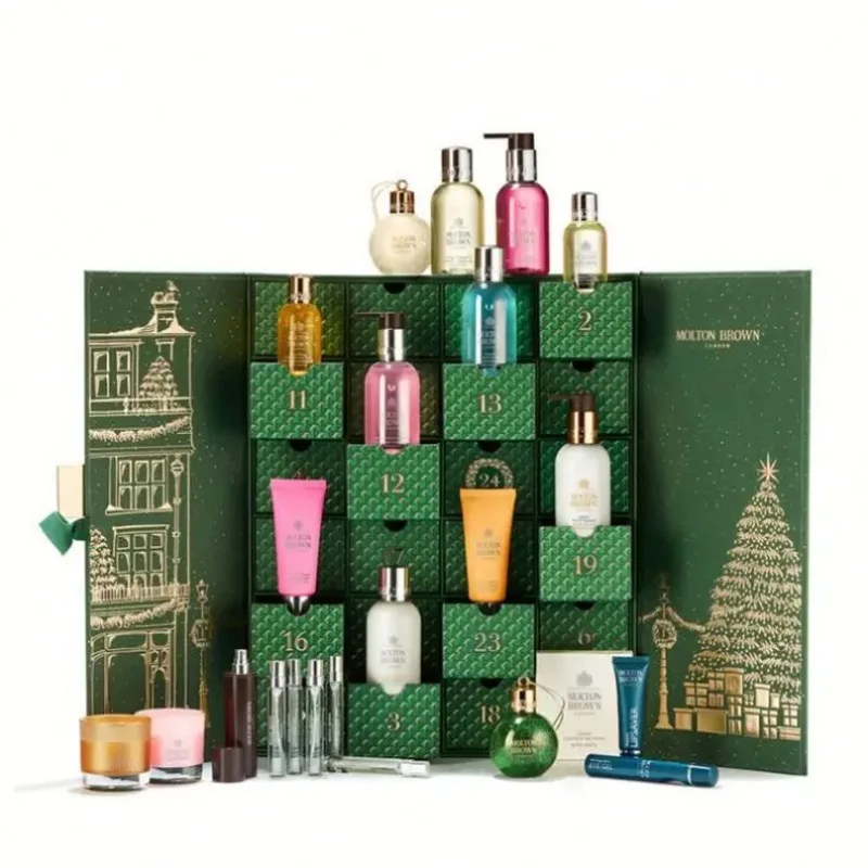 Customized queryFactory Wholesale Christmas Luxury Advent Calendar Packaging Boxeses Cosmetic Advent Calendar Gift Box