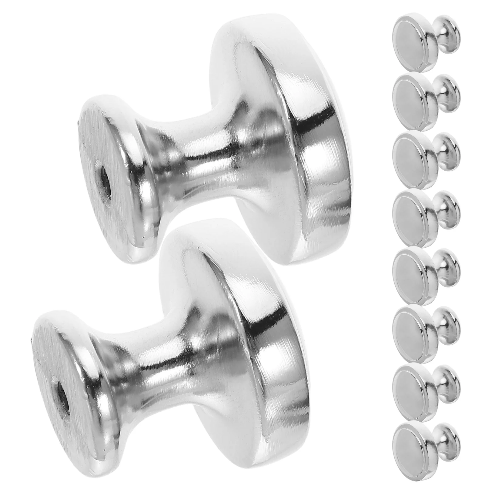 

10 шт., круглые ручки для шкафа, алюминиевый сплав, ручка с одним отверстием, кухонный шкаф, шкаф, комод, серебряные декоративные ручки