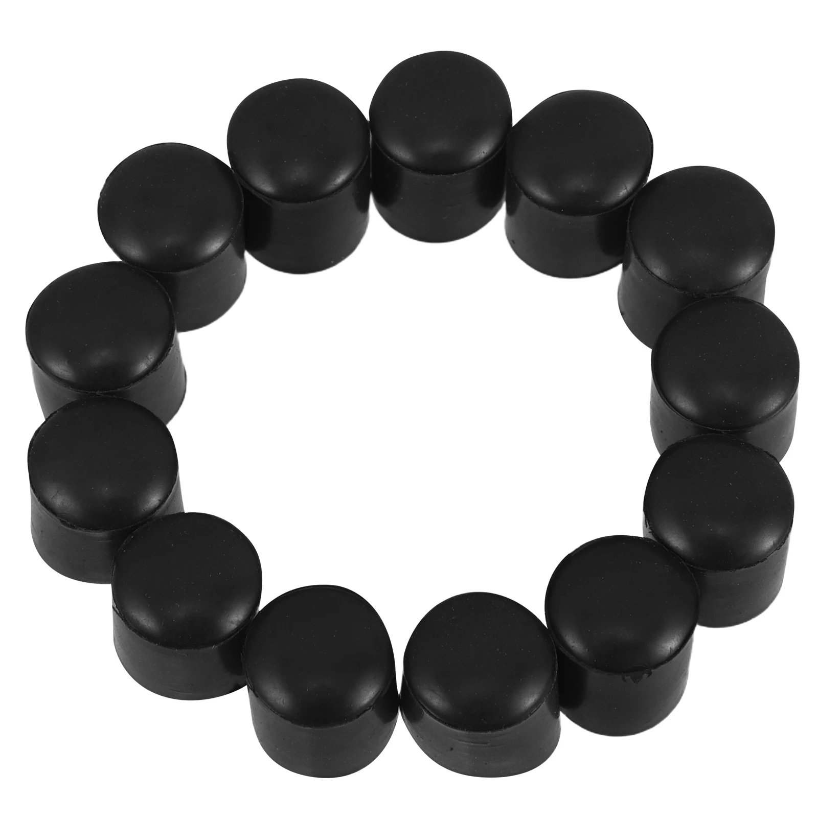 

60pcs Furniture Leg Cap Black PVC Table Chair Caps Pads Non-slip Feet Stainless Steel Pipe Noise Reduction Desk Leg Protectors