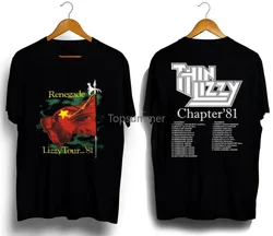 Thin Lizzy 1981 Renegade Tour Heavy Metal Blues Rock Band Tshirt All Size