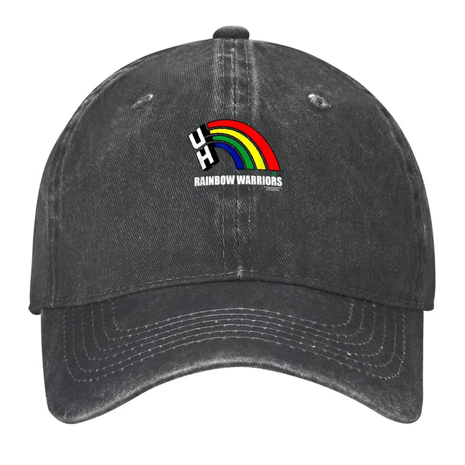 

University of hawaii hawaii rainbow warrior logo Baseball Cap Bobble Hat custom Hat men's big size hat Women Men's