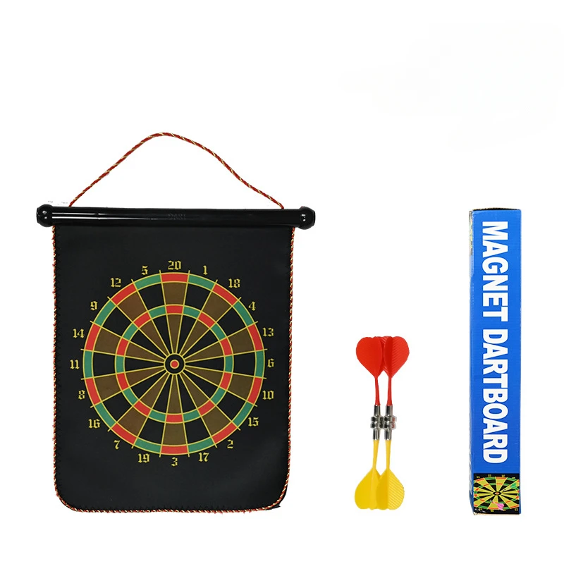 Doppelseitiges magnetisches Dart-Tablett-Set Eltern-Kind-Kinderspiel zeug Cartoon Casual Competition Level Dual-Use-Dart-Flüge Bogens chießen