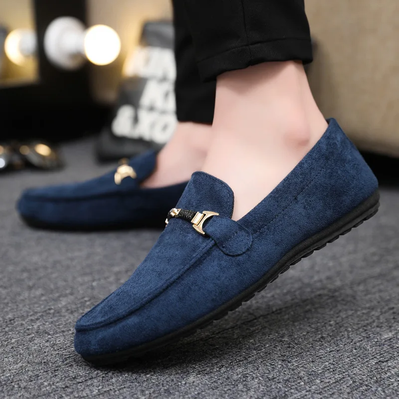 Men's loafers, breathable canvas shoes, lightweight and easy to wear, lazy shoes, soft soled bean shoes