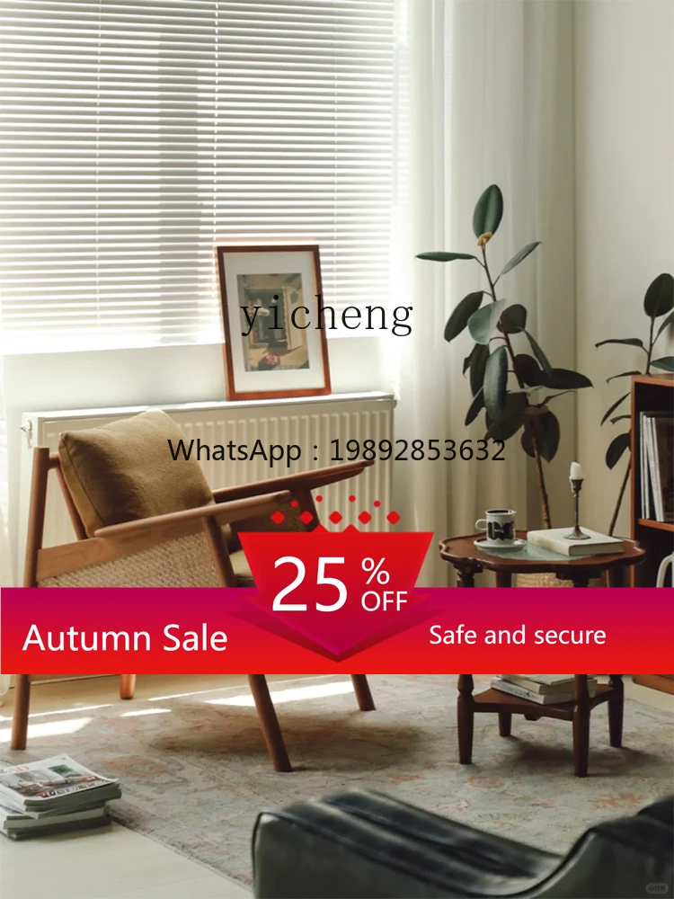 

Mid-Ancient Single-Seat Sofa Chair French Retro Living Room Balcony Bedroom Leisure Chair