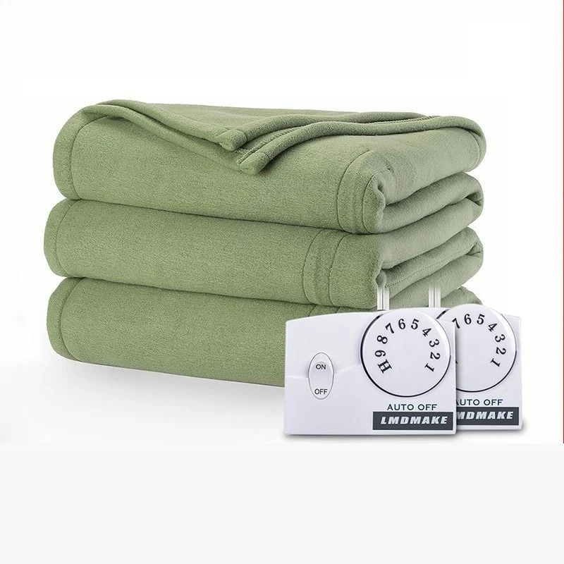 

Dual Control Electric Heated Blanket Queen King Dual Zone Bed Pad Soft Plush Fast Heating Timer Remote Manta Para Cama Cobertor