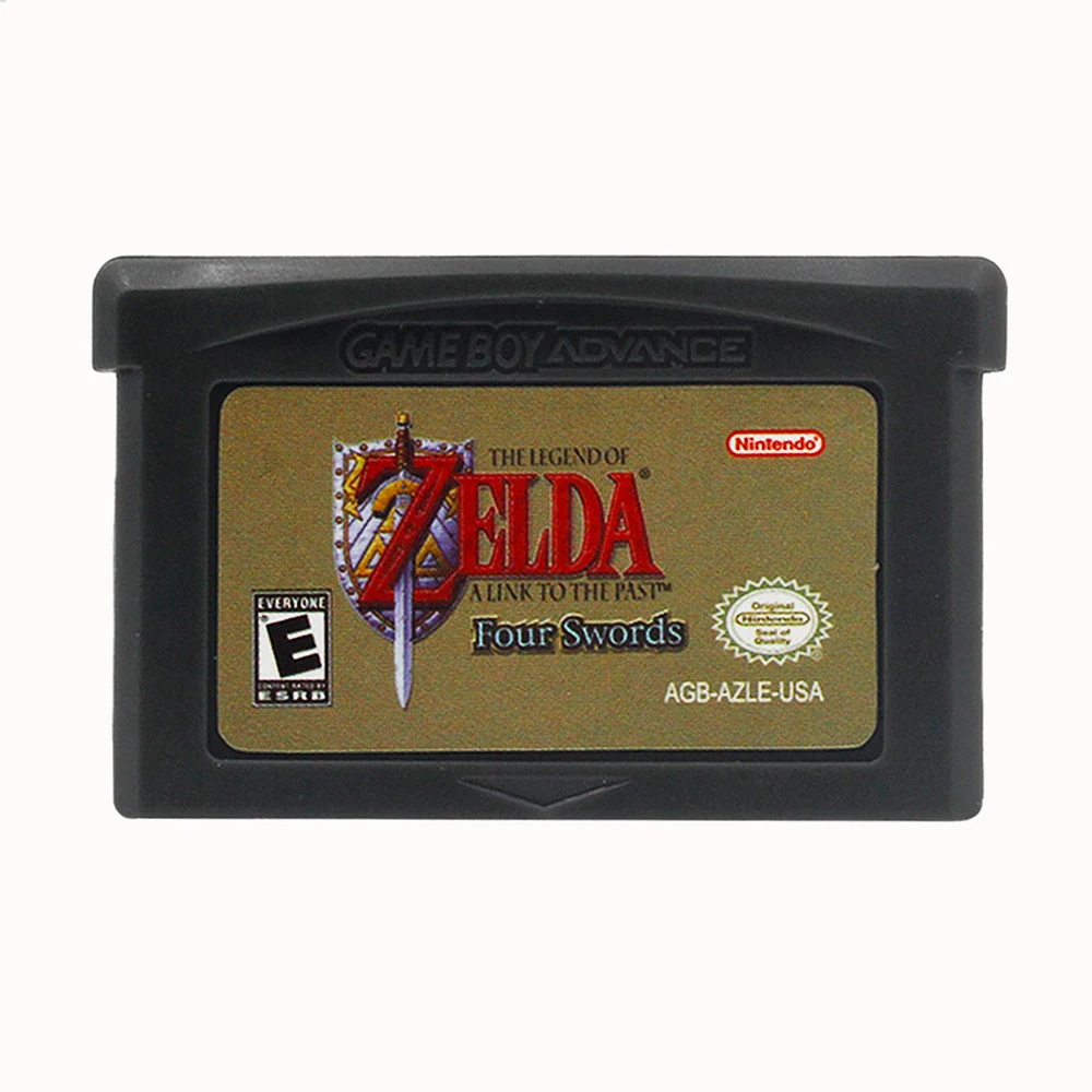 GBA Game Zelda Series 32-Bit-Videospiel-Cartridge-Konsole, Speicherkarte, Minish-Kappe, vier Schwerter für GBASP NDSL, USA-Version