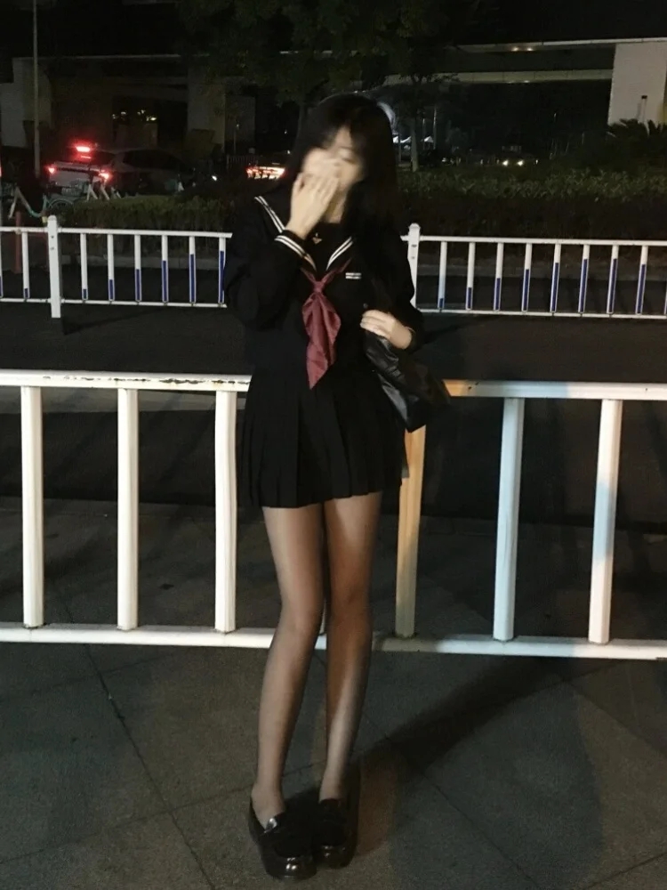 

Комплект юбки Sailor orm Long Sve, женская милая японская юбка трапециевидной формы длиной f, однотонный костюм для косплея