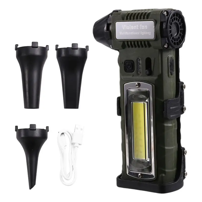 AB43-Brushless Motor C Handheld Fan With LED, Adjustable 110000RPM For Efficient Hair Drying & Dust Cleaning