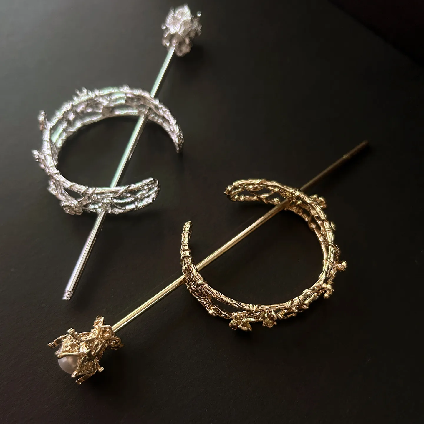 Retro Chinese Hanfu Hollow Bird Flower Crown Hair Stick Set Fairy Princess Headdress For Women Cosplay Party Wedding Photo Shoot