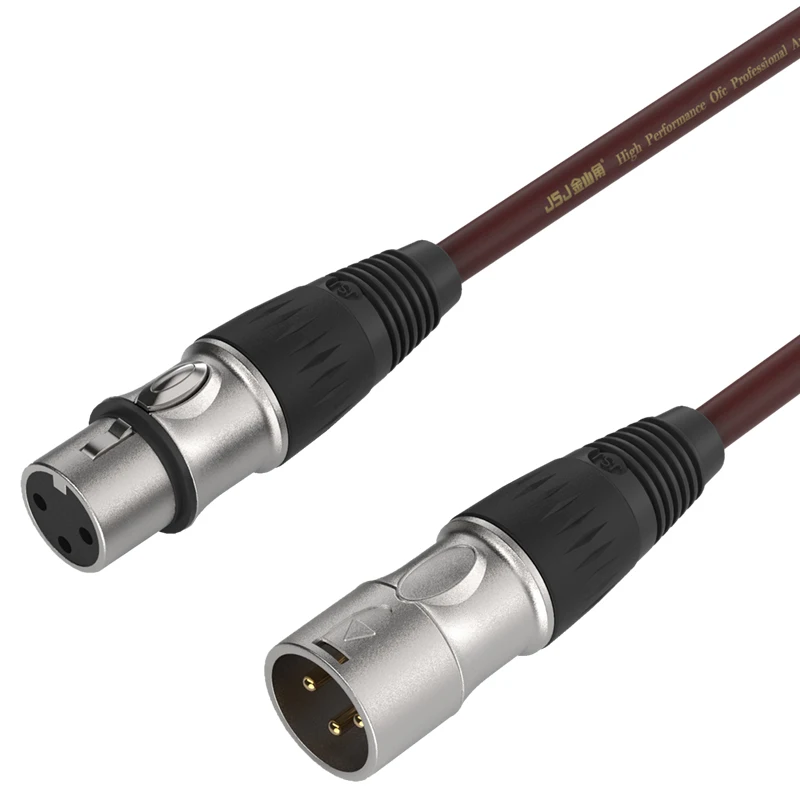 XLR cable, DMX512 universal stage lighting cable, three-core XLR male-to-female microphone audio cable, live streaming cable